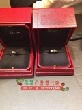 香港专柜代购 cartier卡地亚戒指18K黄金情侣款对戒婚戒钻戒