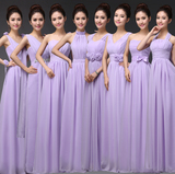 伴娘服长裙2016新款夏季姐妹团伴娘团礼服长款紫色姐妹裙晚礼服女
