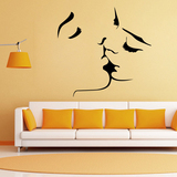 人物墙纸明星创意个性墙贴画亲吻梦露浪漫情侣赫本美女人卧室酒吧
