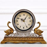 安纳贝尔钟表欧式复古座钟客厅创意台钟时钟时尚静音装饰桌钟摆件