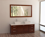 简约现代中式落地式橡木浴室柜卫生间洗手盆卫浴柜组合大理石台面