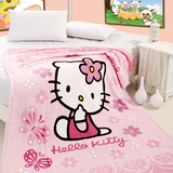 hello kitty凯蒂猫法莱绒毛毯子 KT猫卡通珊瑚绒毯毛毯可爱床单