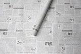 水家具翻新贴纸墙贴复古英文报纸海报自粘墙纸卧室客厅宿舍壁纸防