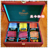 斯里兰卡 锡兰Dilmah迪尔玛 6果味红茶精致实木礼盒 60茶包