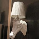 树脂创意马头壁灯现代个性过道走廊楼梯卧室床头灯美式地中海灯饰