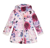 英国baker 最最新款女童秋冬季粉色印花中长款外套夹棉衣套 代购