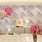 维雅斯 欧式电视背景壁纸大型壁画 现代3D立体无纺布墙纸画布客厅