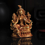 佛教用品佛具 供奉纯铜菩萨神像 小鎏金藏传密宗尼泊尔绿度母佛像