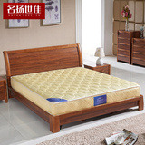 双人床1.8米1.5米经济型中现代中式卧室实木床框架成人大床+床垫