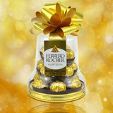 费列罗巧克力礼盒16粒圣诞铃装 进口巧克力情人节包装礼物包邮