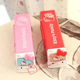 Hello Kitty 小汽车 铅笔盒 文具杂物盒 折叠 多层文具盒 包邮