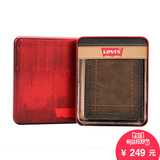 美国直邮Levi's李维斯男士短款钱包车缝线时尚复古做旧钱夹皮夹