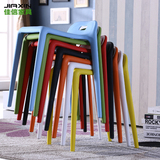 塑料椅马椅饭店椅塑料套凳叠放方凳备用餐椅创意凳子餐厅接待椅子