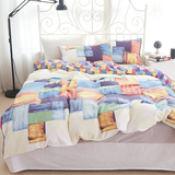 纯棉四件套北欧简约床上用品1.8米单人双人床笠式全棉床单被套