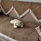 沙发垫四季红色咖啡色全棉布艺防滑加厚木质沙发垫简约现代sfd