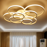 环形吸顶灯 简约现代客厅灯led创意个性主卧室房间亚克力铝材灯具