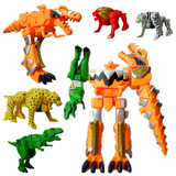 变形组合体金刚玩具3-4-5-6-7岁百兽王战队 恐龙白虎红狮机器人