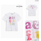 英国Next代购正品进口女童装女孩亲子Abercrombie & Fitch白色t恤