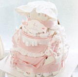 韩国代购正品 粉色公主 新生儿礼盒 宝宝有机棉衣服用品 婴儿尿布