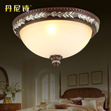 圆形卧室吸顶灯 欧式复古创意树脂灯具简约客厅灯LED餐厅大气灯饰