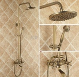 仿古欧式淋浴花洒套装全铜恒温升降增压浴室冷热水龙头喷头沐浴器