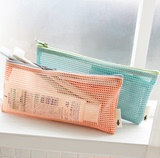 韩版创意化妆网包 透明网纱网格收纳袋 可爱小巧多功能化妆包网袋