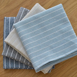 创意工场 素朴简约棉麻餐垫 条纹盖布背景布 西餐垫餐布