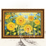 雲繍轩法国DMC正品十字绣套件 花卉 世界名画客厅 梵高油画向日葵