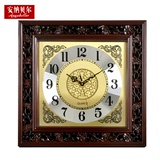 中国风实木中式大挂钟欧式报时钟家居艺术装饰品钟表客厅方形挂表
