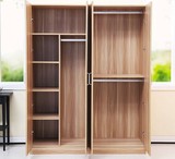 板式简易宜家衣柜实木质组合组装移门衣柜三门四门衣柜衣橱家具
