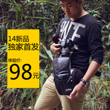 14新品单反相机包佳能600D 60D尼康D90单肩斜跨斜背腰包摄影包