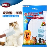 腐败猫-TRIXIE特瑞仕宠物猫狗湿巾纸巾手套 面部耳部爪子清洁10片