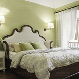 美式实木床1.8米欧式双人床简约布艺公主床橡木床新古典卧室家具
