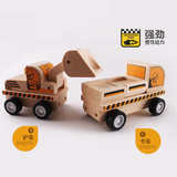 儿童拼装玩具手工益智木质汽车模型玩具拼装积木模型儿童玩具