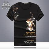 AFS JEEP短袖男t恤夏季战地吉普恤衫男装夏季鲨鱼图案运动体恤潮