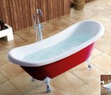 出口欧美淋浴浴缸亚克力浴缸贵妃浴缸红色古典缸雷登卫浴浴缸