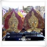 泰国佛像摆件工艺品东南亚风格家居装饰木雕菩提树叶财神象/片Y