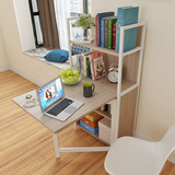 晓木 简约电脑桌 组合简易书桌 现代小书柜家用折叠设计办公桌子