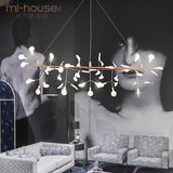 米兰梦北欧创意个性艺术后现代客厅餐厅萤火虫吊灯叶子灯设计师灯
