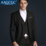 AAGCGC 春季新品男士西服套装时尚商务正装新郎结婚礼服3601