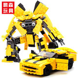 变形金刚大黄蜂星球大战机器人 儿童益智拼装积木幼儿园玩具3-7岁