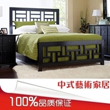 新中式1.5双人床古典实木床1.8米现代简约婚床公主床酒店家具定制