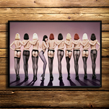 咖啡馆酒吧装饰画创意性感美女海报卫生间挂画欧美人物有框画