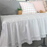 韩国正品代购 浪漫白色全棉衍缝沙发垫/客厅布艺沙发坐垫