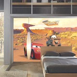 儿童卡通壁纸 主题房间壁纸 温馨可爱卧室墙纸汽车总动员大型壁画