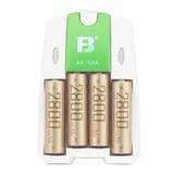 FB/沣标 充电电池5号套装 5号电池2800毫安配智能快充充电器正品