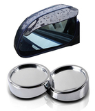 汽车倒车镜小圆镜1对（高清玻璃）+遮雨眉1对（3m粘胶）有框镜子