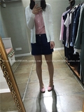 韩国进口代购东大门女装2016春季新品Vaseline 单排扣薄款针织衫