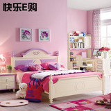 公主床儿童单人床女孩韩式套房青少年床双人床1.2/1.5米实木家具