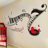 符钢琴键盘五线谱音乐学校教室墙壁装饰品可定制墙贴纸贴画音乐音